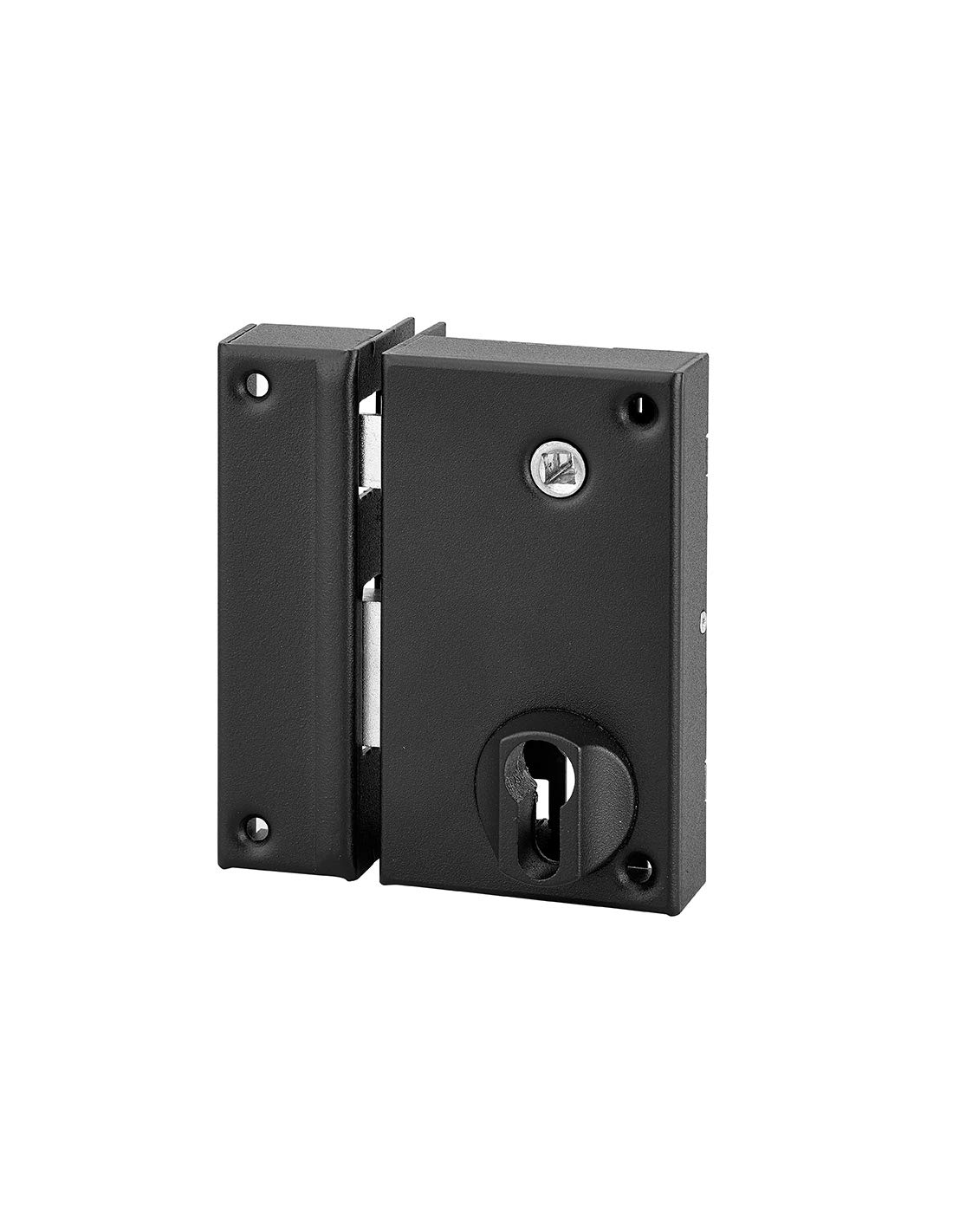 THIRARD - Boitier de serrure verticale en applique double entrée à fouillot pour entrée, axe 45mm, gauche, 75x130mm, noir