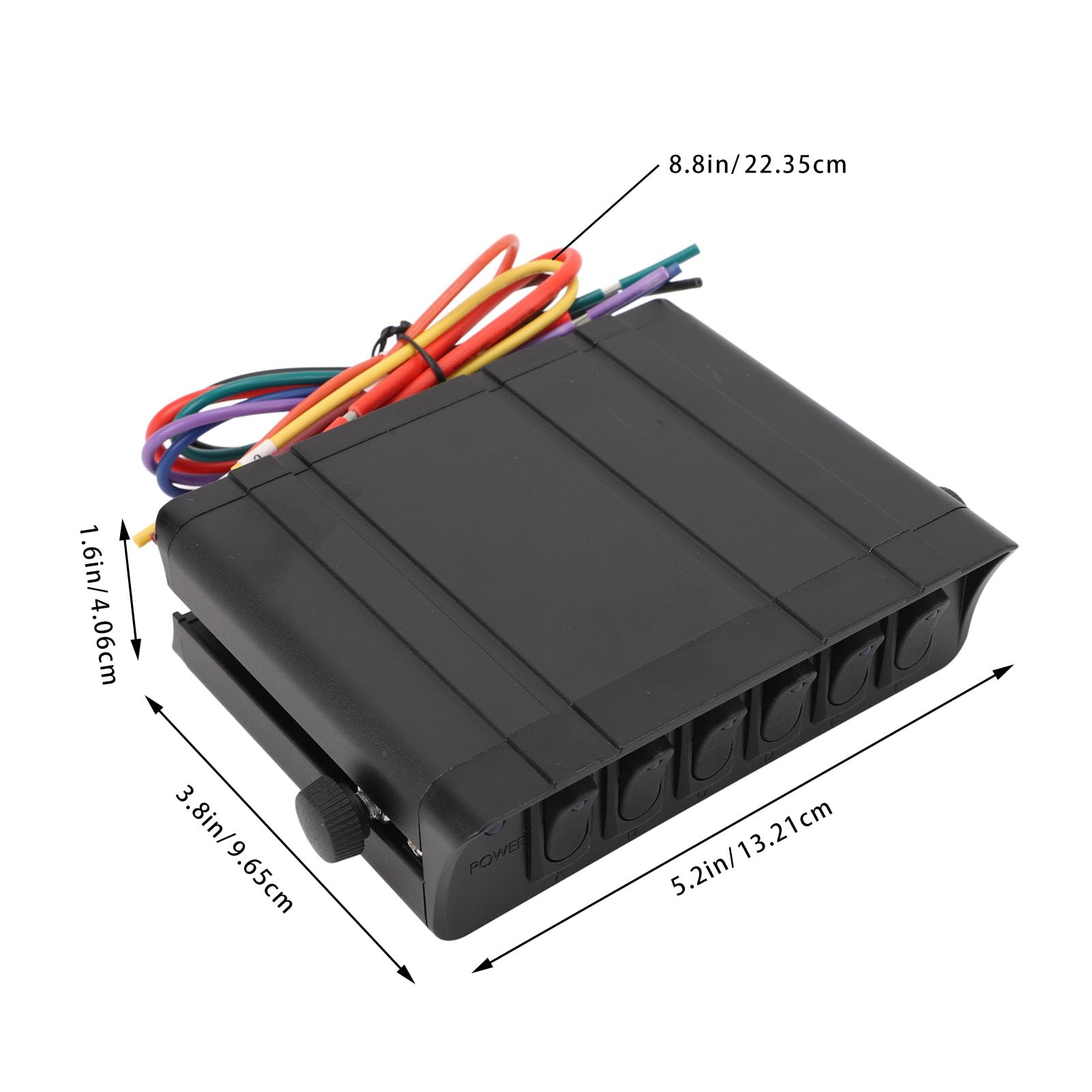 Amazon.co.jp: 6 ギャングロッカースイッチボックスアルミ合金 DC12V