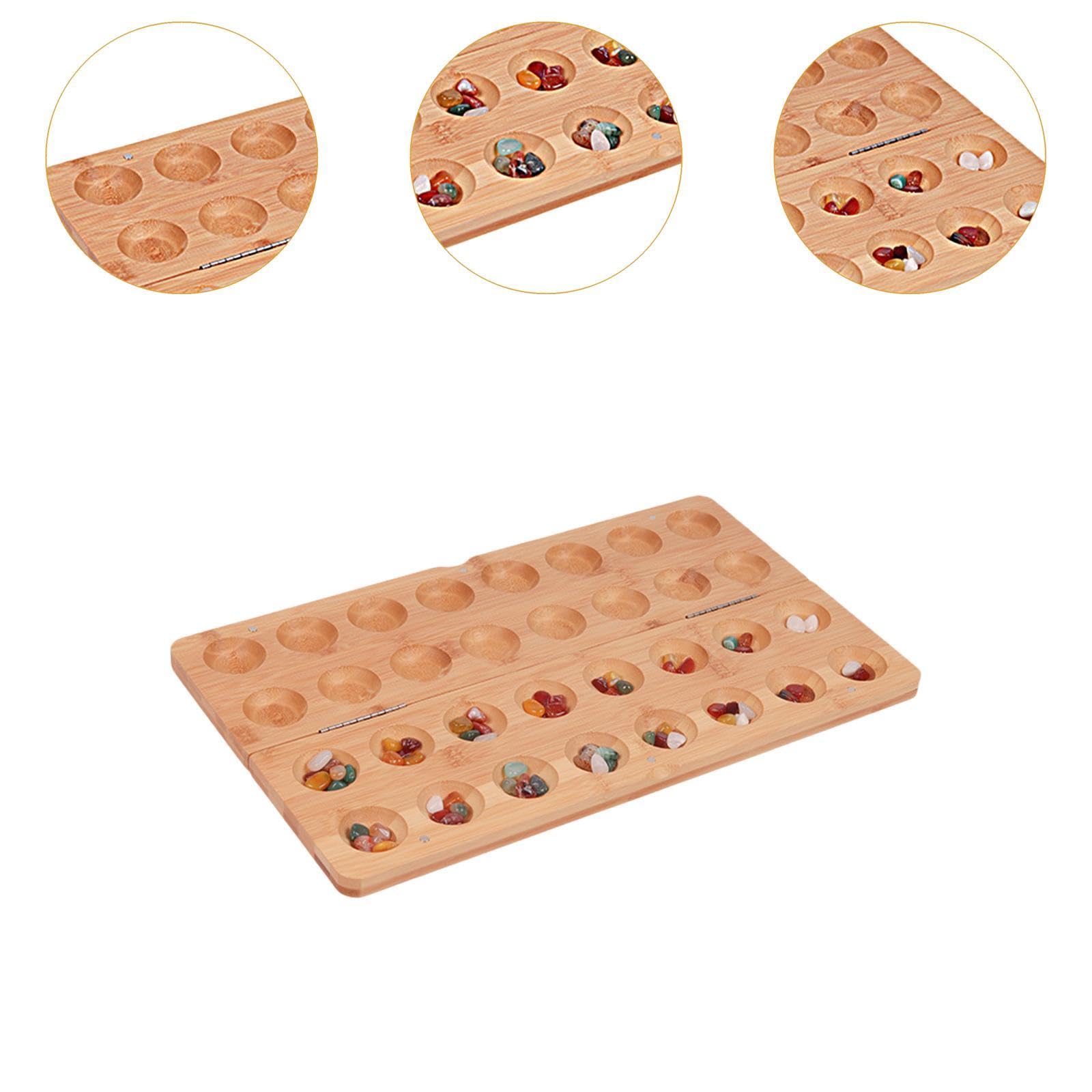 Jeu de Pliable Bois Plateau Stratégie Societé avec Pions en Verre Traditions et Interaction Convient au Tables Jeux pour Famille