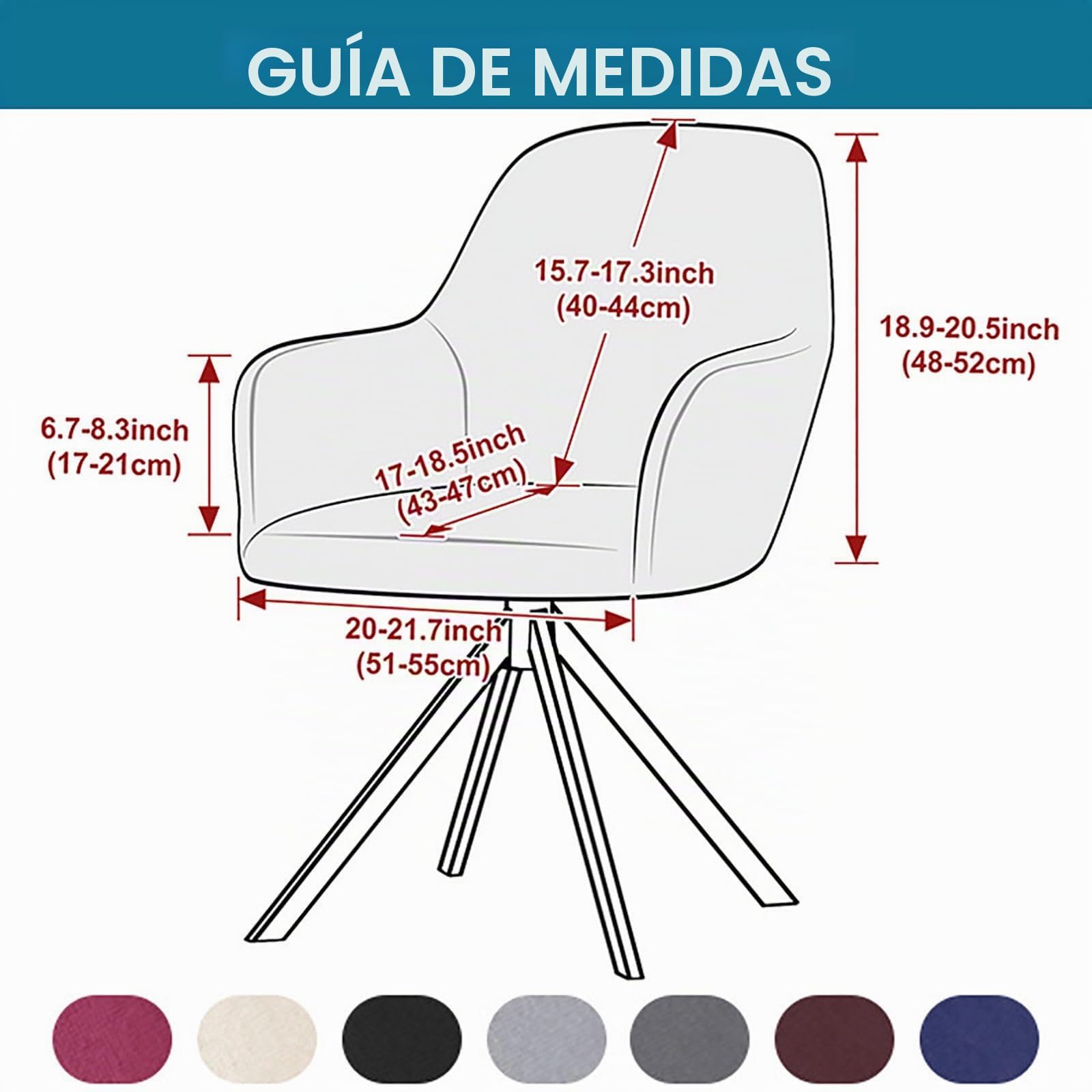 Fundas para Sillas De Comedor con Brazos, Impermeable Comedor Sillas Cubiertas con Brazos Respaldo Elástica Giratoria Brazos Respaldo Cubiertas Sillas Estilo Nórdico-Blanco Crema-Pack de 6