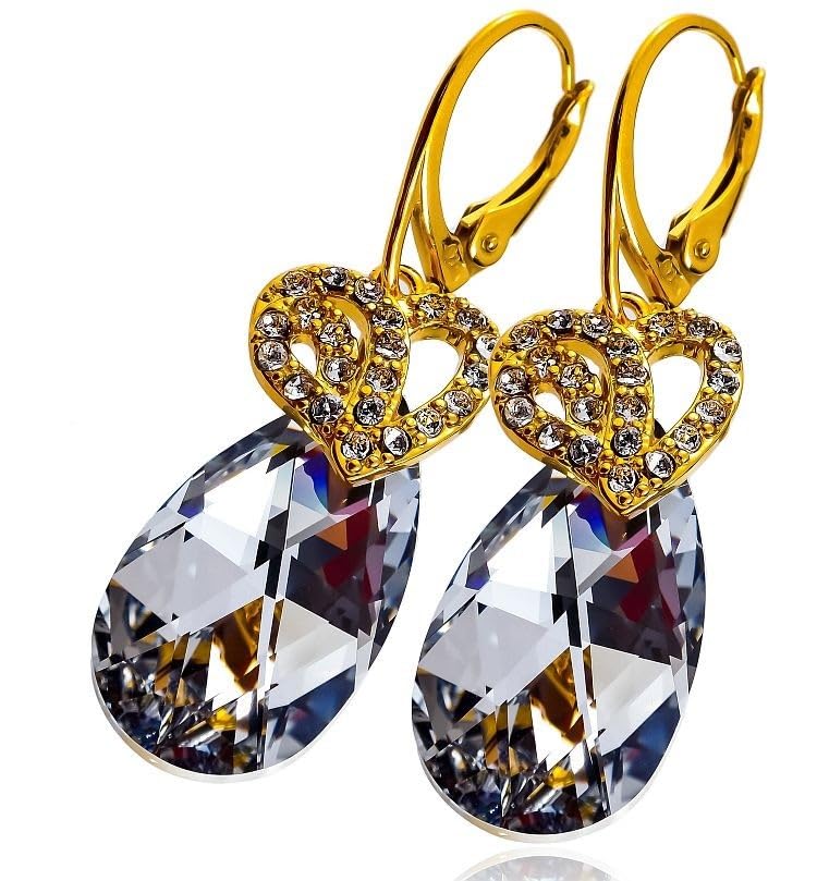 Boucles d'oreilles argent plaqué or Arande Comet Gold anti-allergie sans nickel