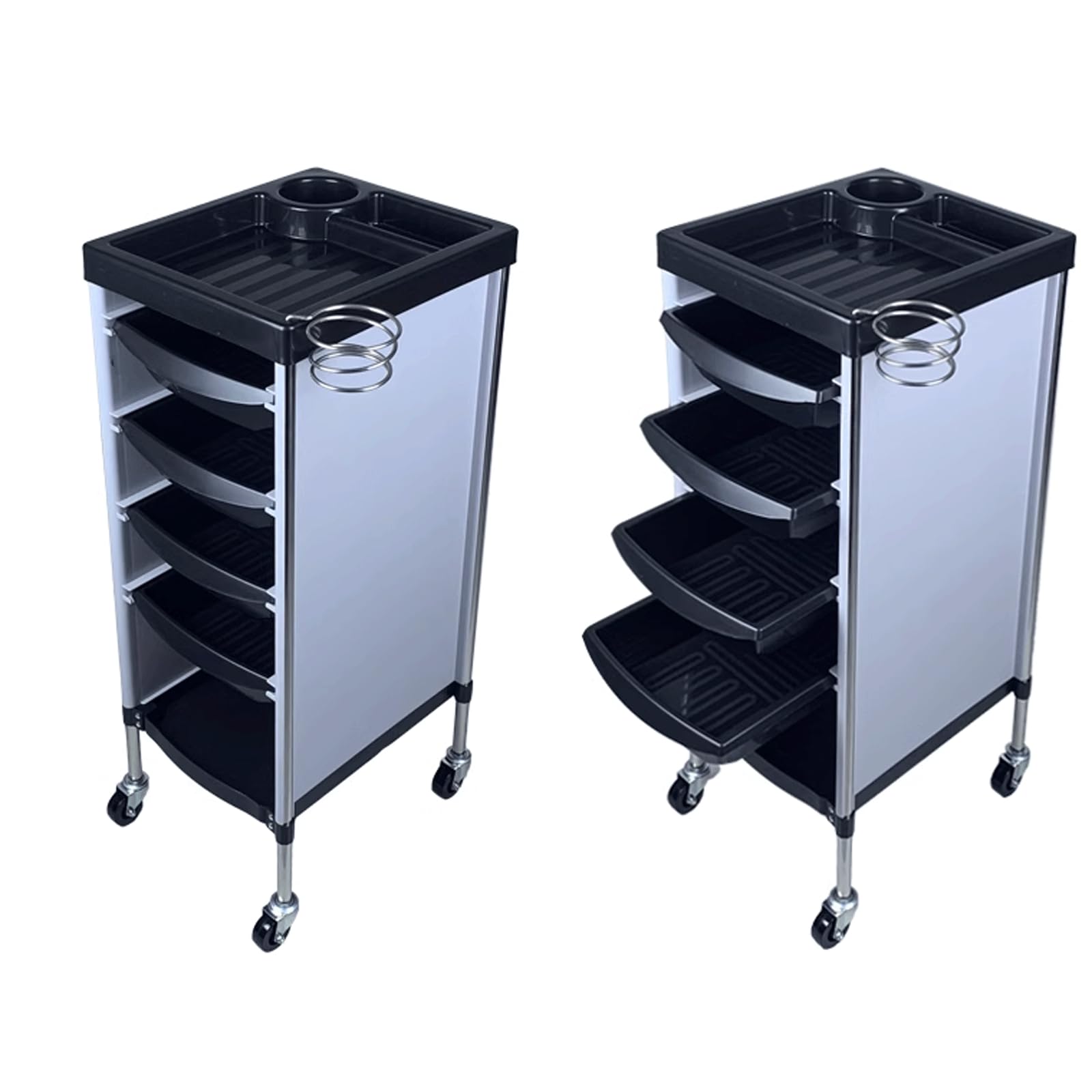 Carrello del Salone Carrello per Salone con Vassoio Flessibile per Parrucchiere, Vassoio per Strumenti, Carrello per Barbiere con rotelle, per Negozio di Barbiere
