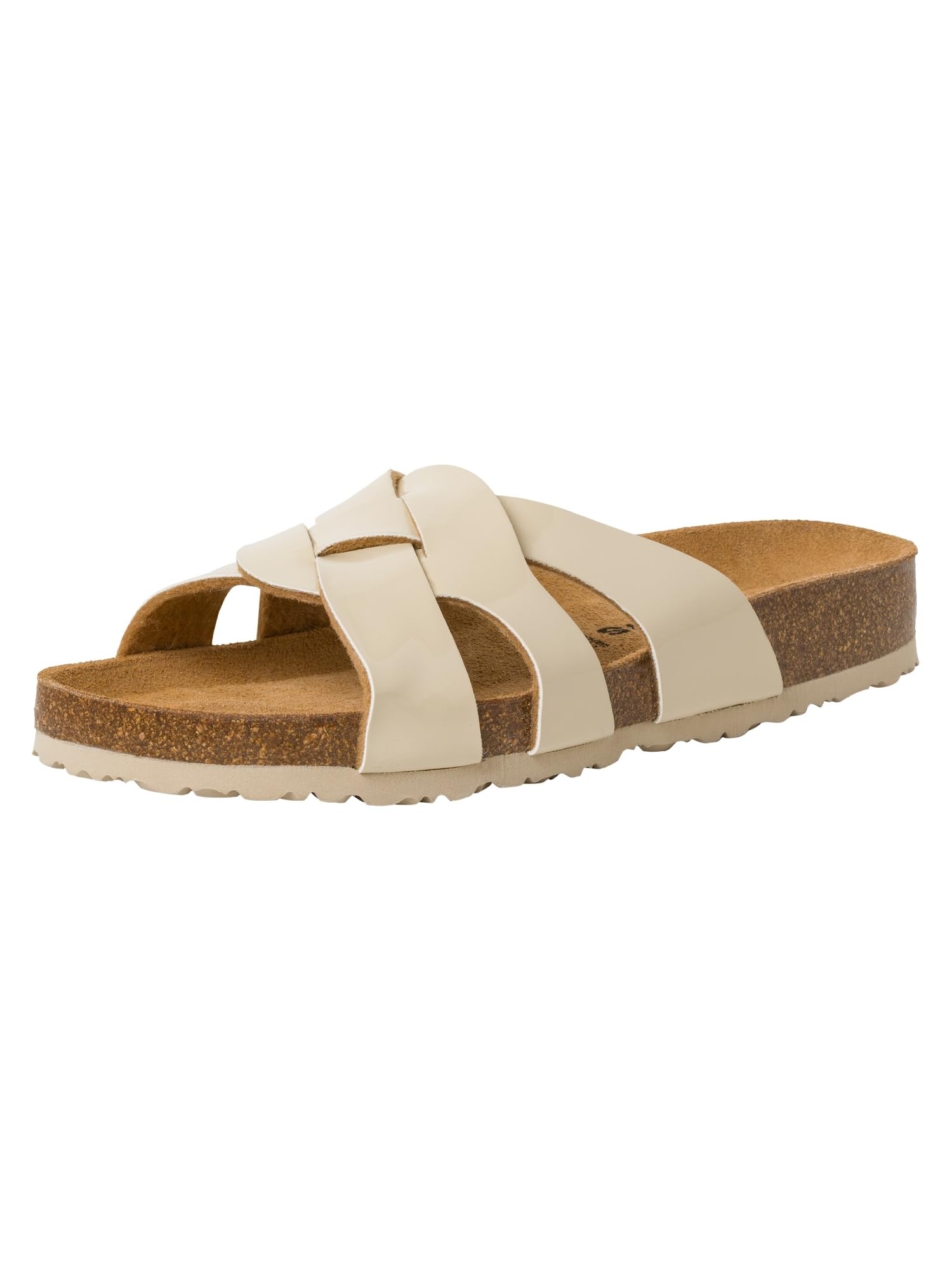 Tamaris Women's 1-27504-42Footbed Sandal, Nude patent, 36 EU