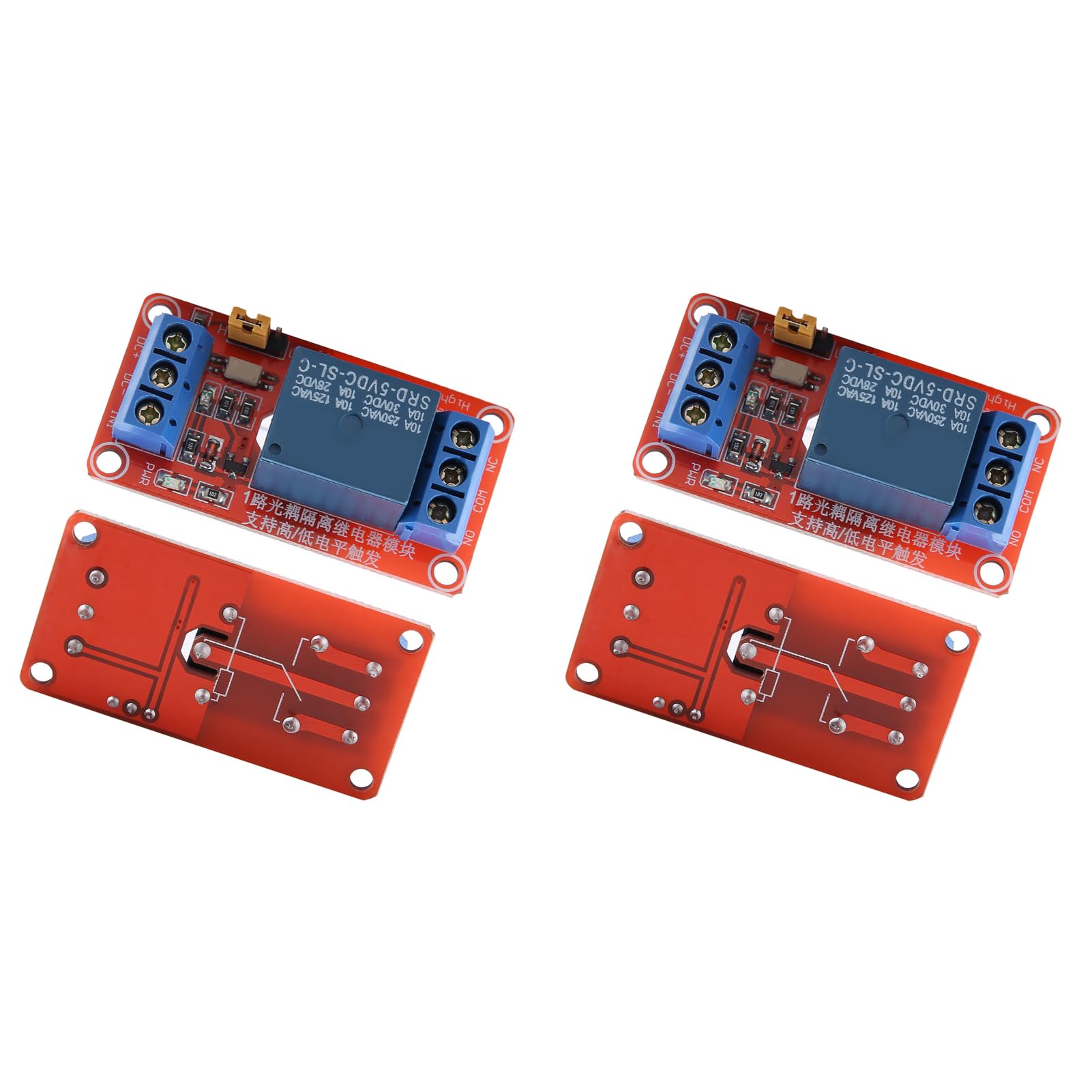 2PCS Optocoupler Relay Module 1 Channel 5V 12V 24V with Patch Photocoupler Isolation Fault Tolerant Design