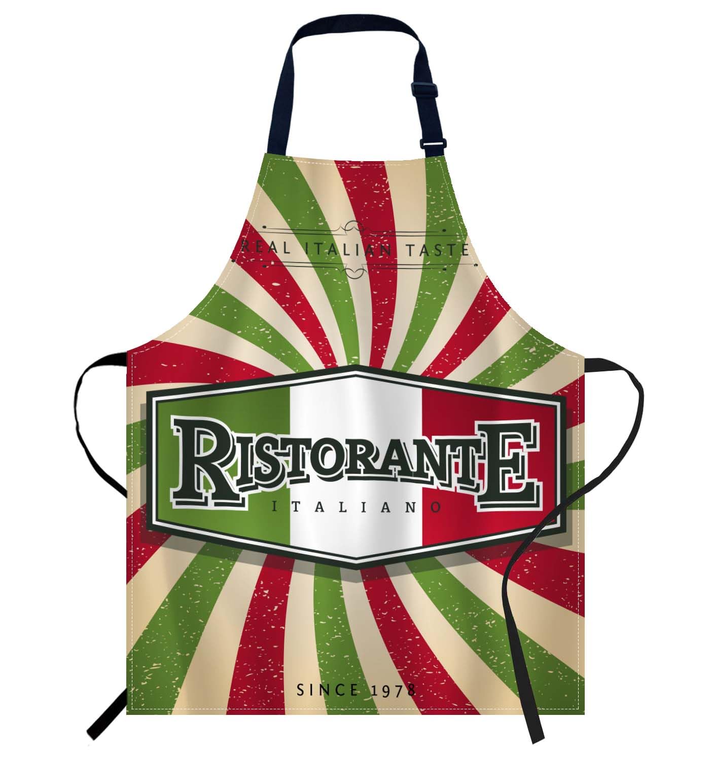 Smooffly Italian Restaurant Apron for Chefs and Cooks Kitchen & Catering Bib, Italian Restaurant Banner, 27x31 Inch