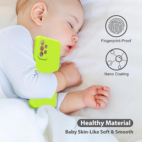 Miniatura 5 de oakxco Funda de silicona líquida para Samsung Galaxy A23 5G, color sólido brillante fluorescente, bonita funda protectora delgada de goma suave TPU