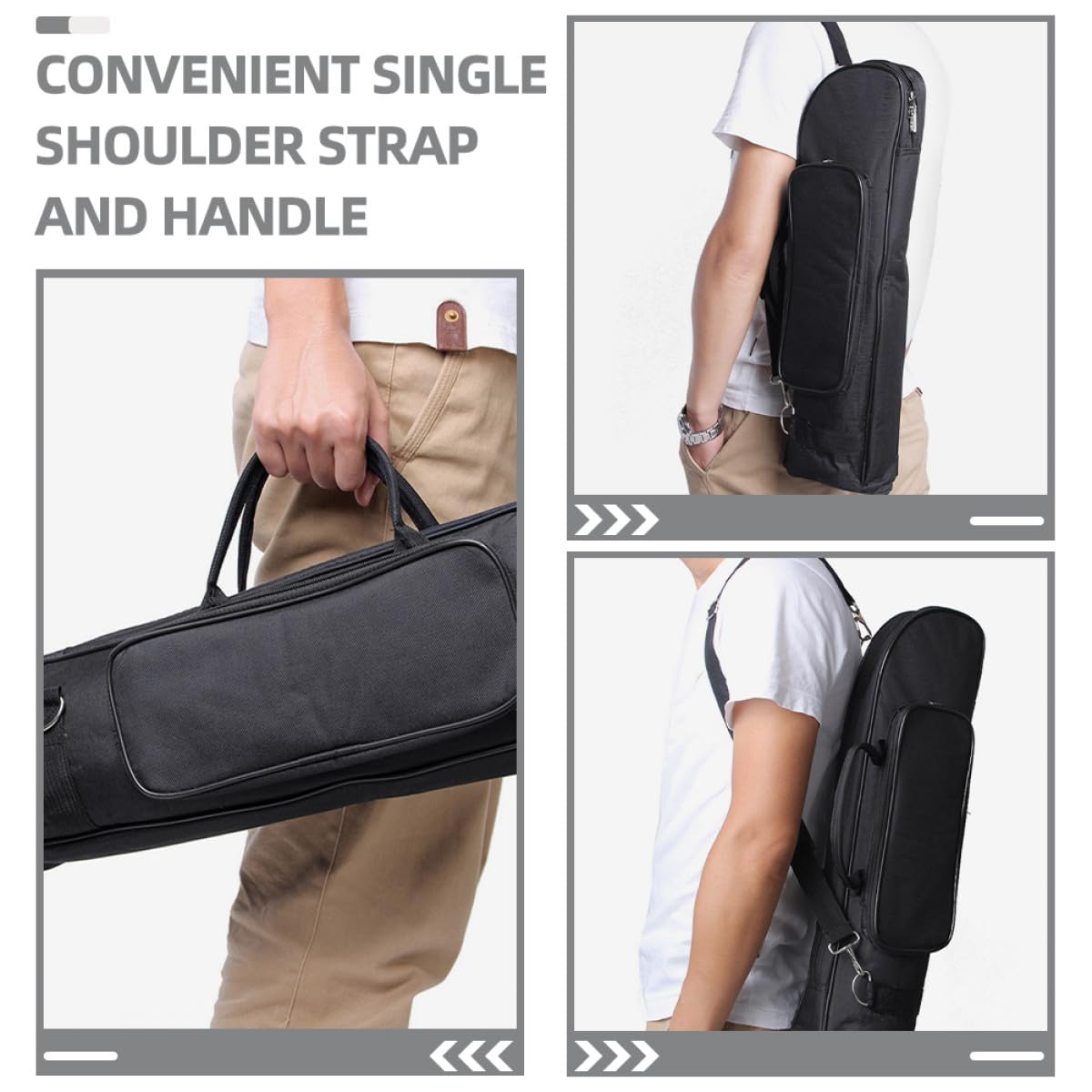 Bolsa de Transporte para Trompeta de Tela Oxford, Correa de Hombro y Asas, Compartimentos Separados, Protección Fácil de Llevar