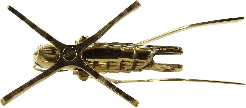 TREASURE GURUS, LLC Solid Brass Lucky Cricket Rustic Fireplace Hearth/Mantle Decor