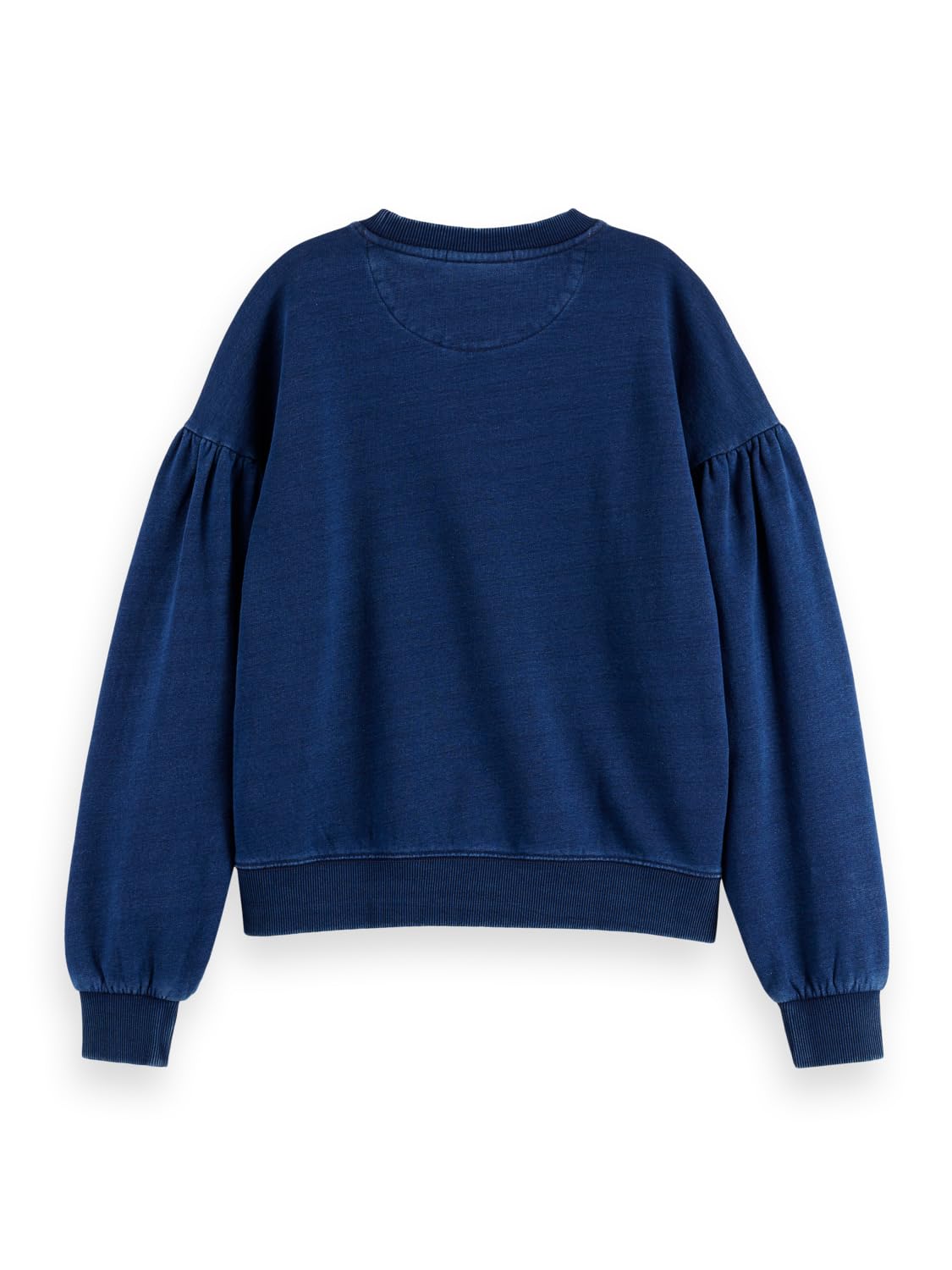 Scotch & Soda Washed Indigo Crew Neck Sweatshirt with Balloon Sleeves Sudadera Mujer (Pack de 1)