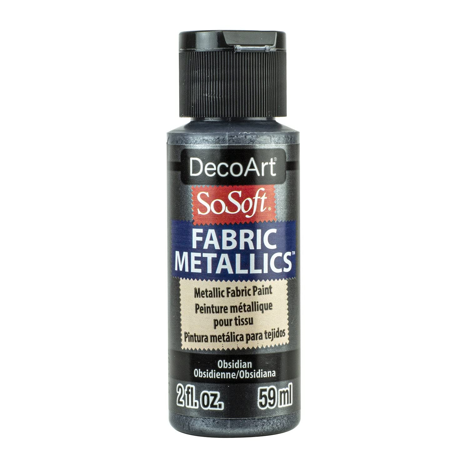 Decoart Obsidian Deco Art So-Soft Fabric Metlc One Size
