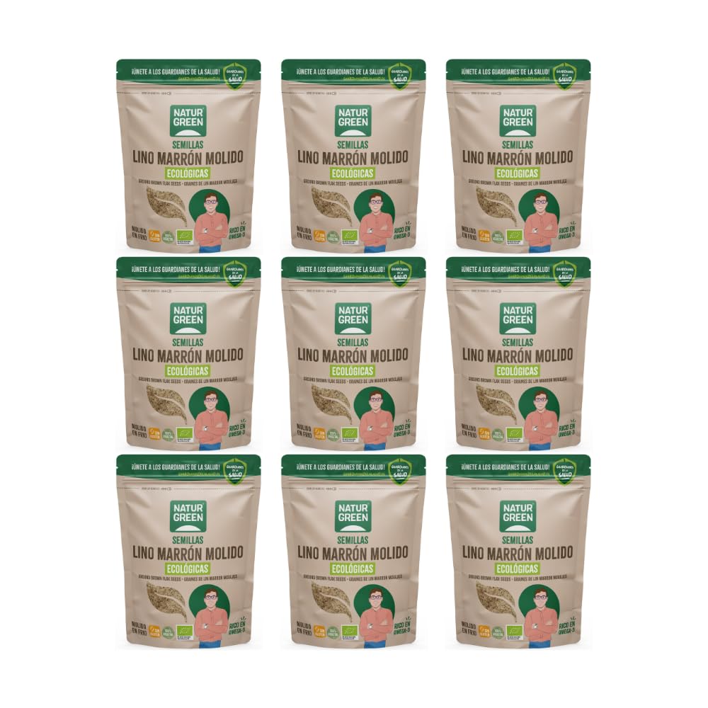 NaturGreen - Semillas Lino Marrón Molido Bio, Molido en Frío, Sin Gluten, 100% Vegetal, Ecológicas, Rico en Omega 3 y Fibra, Fuente de Proteínas, Sin Azúcares Añadidos, 150 g — view 8