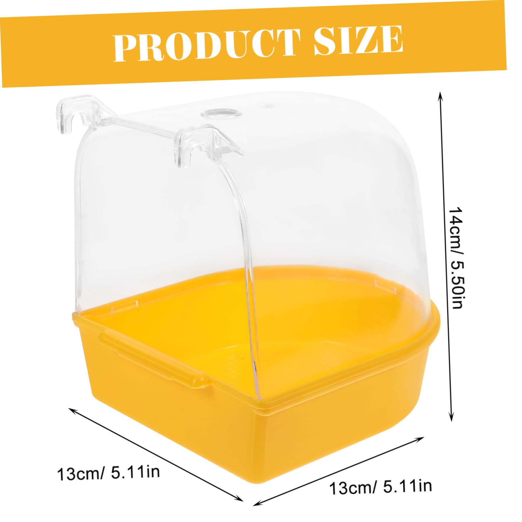 HANABASS Small Bird Showering Cube Convenient Bird Bathtub Parrot Supplies Compact Bird Bath Box Leak Feature