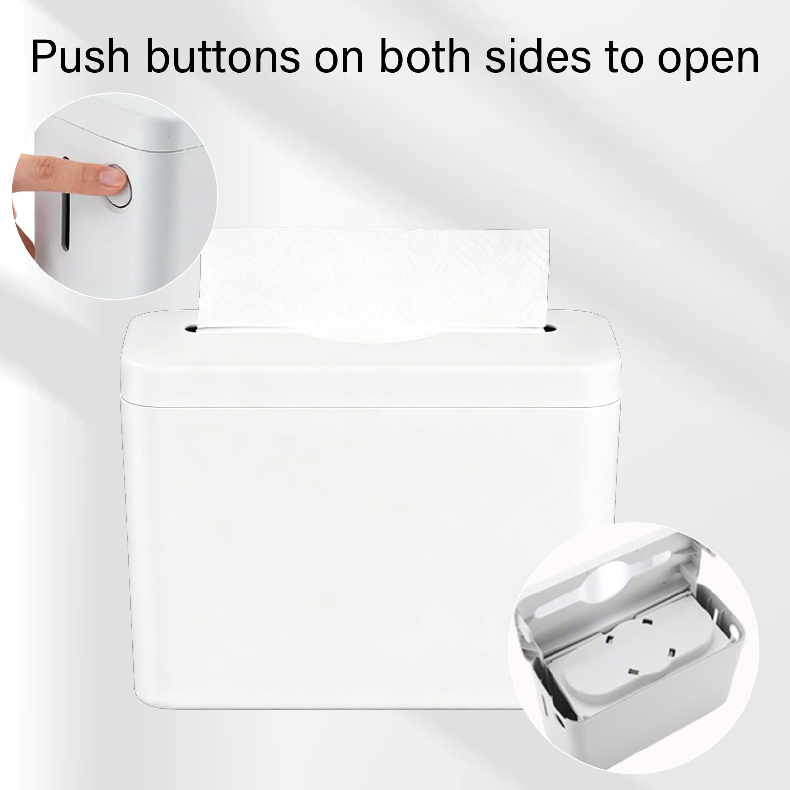 Dispensador de Toallas de Mano Entreplegadas para Mostrador, Dispensador de Toalla de Papel de Encimera Dispensador de Papel Secamanos para Cocina, Baño, Oficina (Blanco)