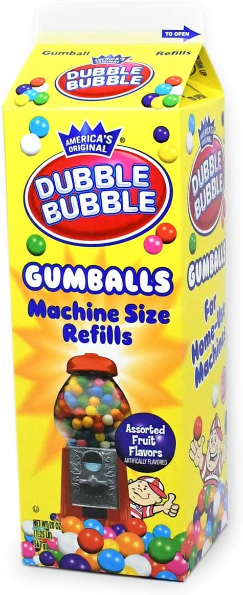 Dubble Bubble Gumballs (Refill Carton)– 1 Box (567 Gram)
