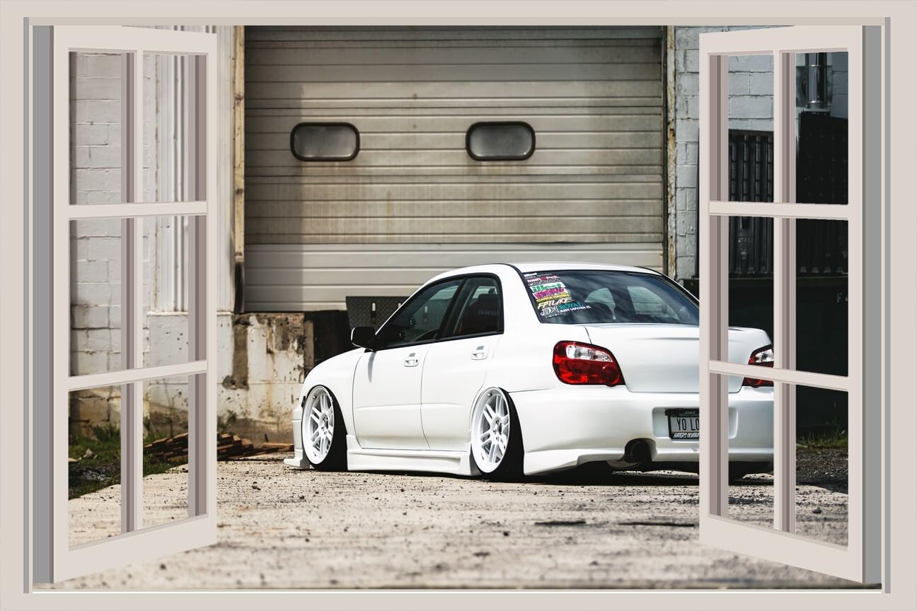 JVERF - JZZA18496 Subaru Impreza WRX| Self-Adhesive Open Window Wall Sticker