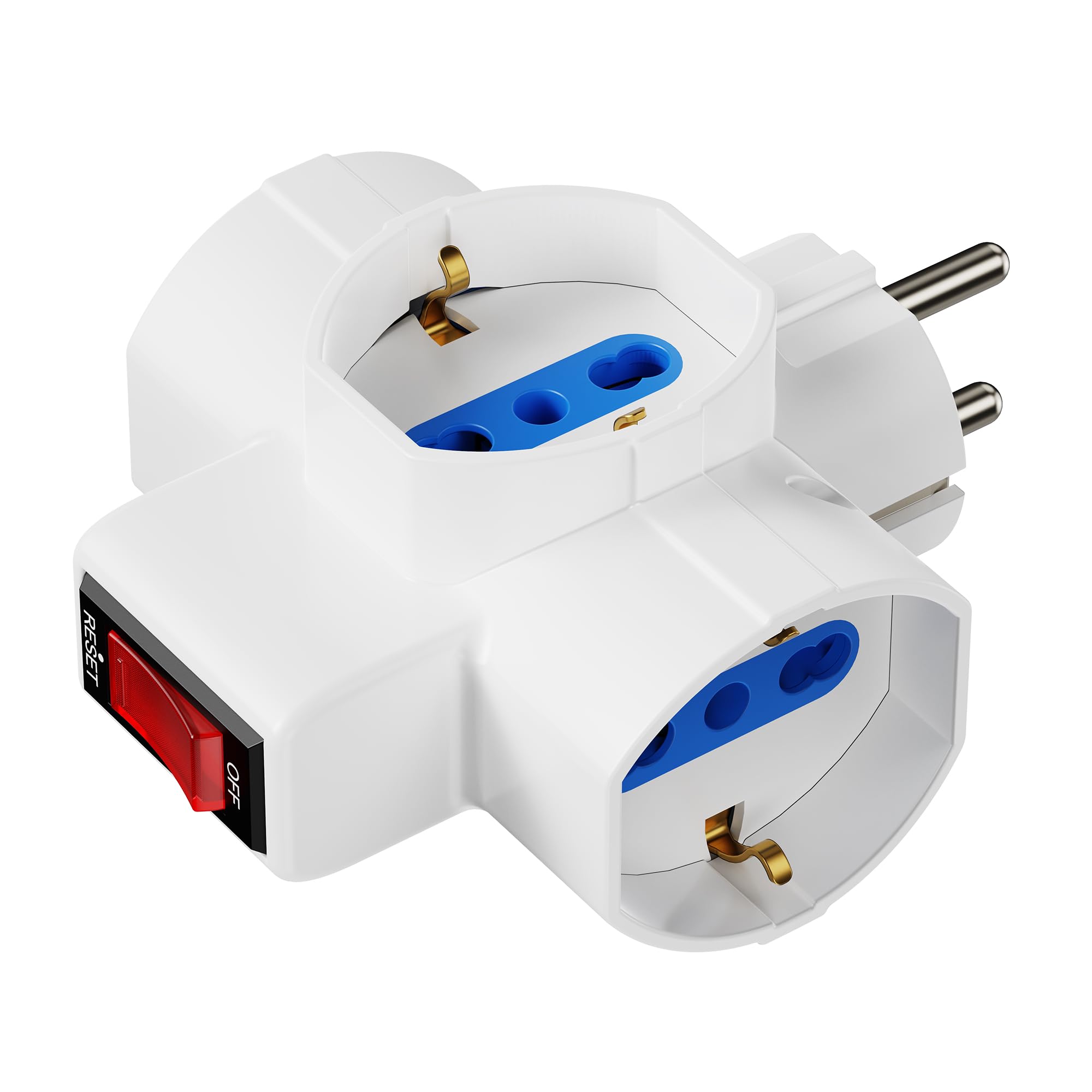 Adattatore Triplo Con Interruttore VCT025 Vector Elettronic, 16A