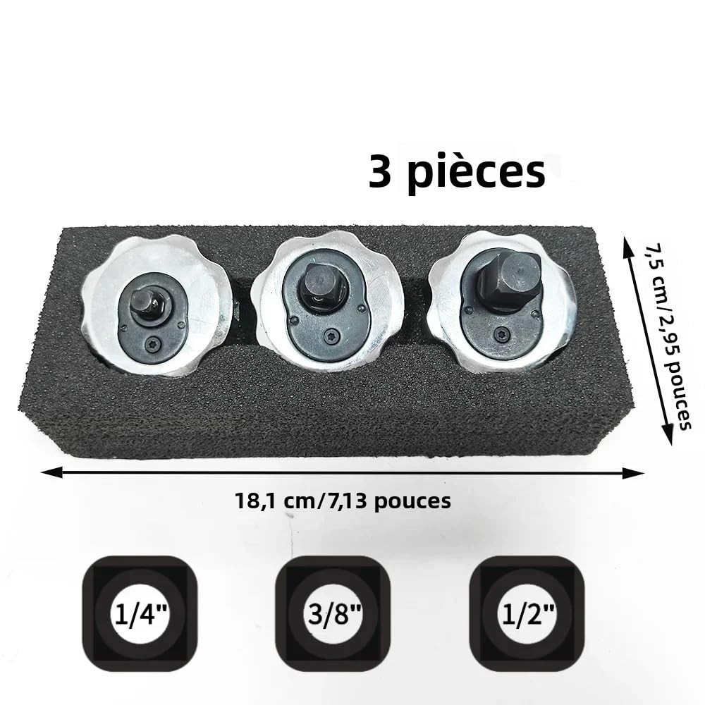 Klucze dynamometryczne 3 sztuki 1/2" 3/8" 72 zęby Palm Heart Mini grzechotka Klucz 2 w 1 Wielofunkcyjny mały klucz dynamometryczny