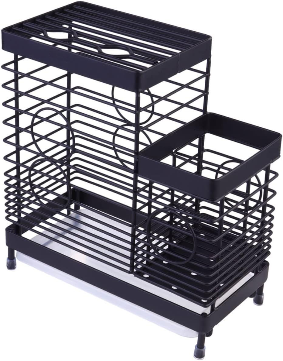 PRETYZOOM Stainless Steel Knife Rest Chopstick Cage Kitchen Dish Rack Storage Rack