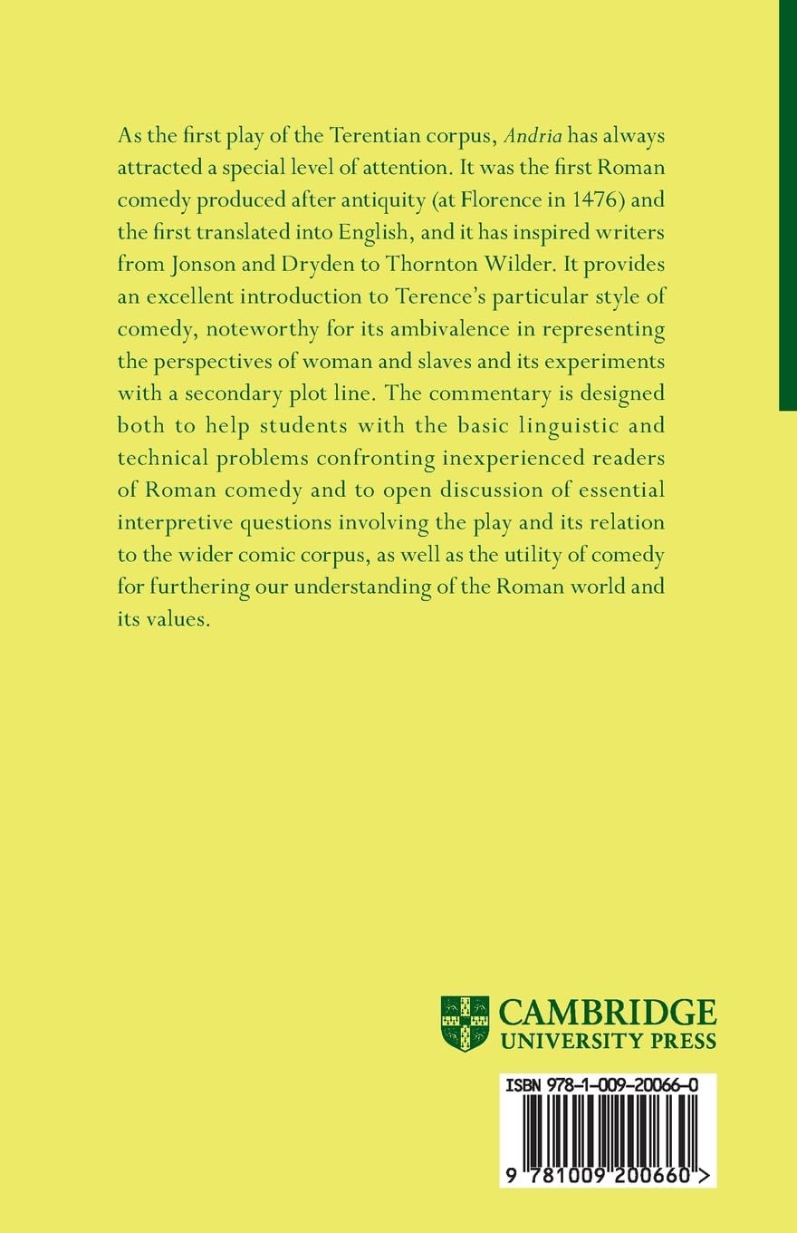 Terence: Andria (Cambridge Greek and Latin Classics)