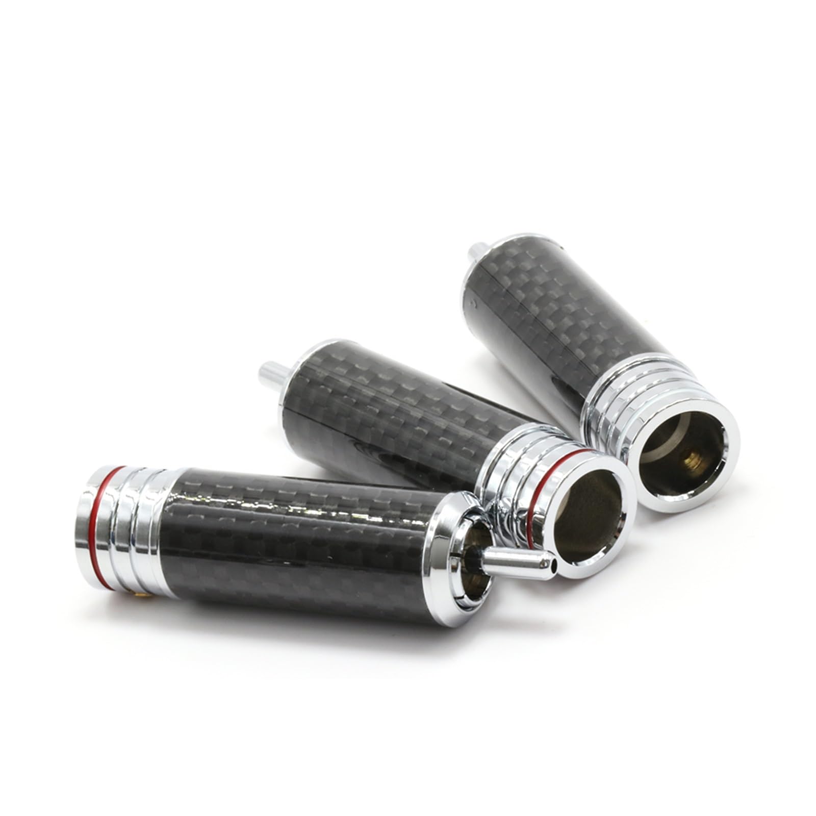 Lot de 4 connecteurs de câble d'interconnexion de prise jack plaquée rhodium for accessoires de prise audio Hifi