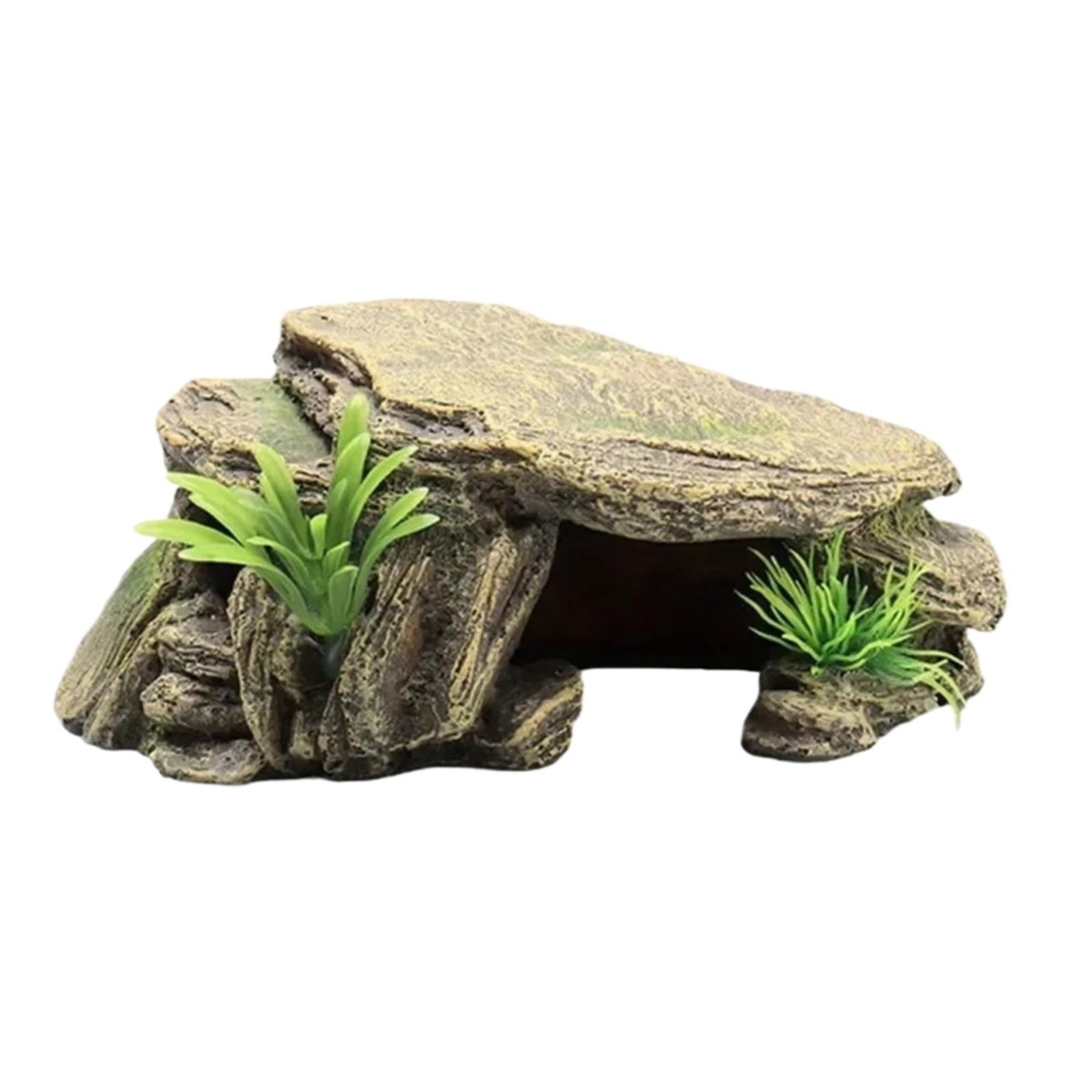 QuxetlRyz Aquarium Tunnel Decoration 1PC Aquarium Turtle Tank Decoration Terrace Artificial Shelter Decor Ornament Reptile Resting for Fish Terrapins Frogs Turtles