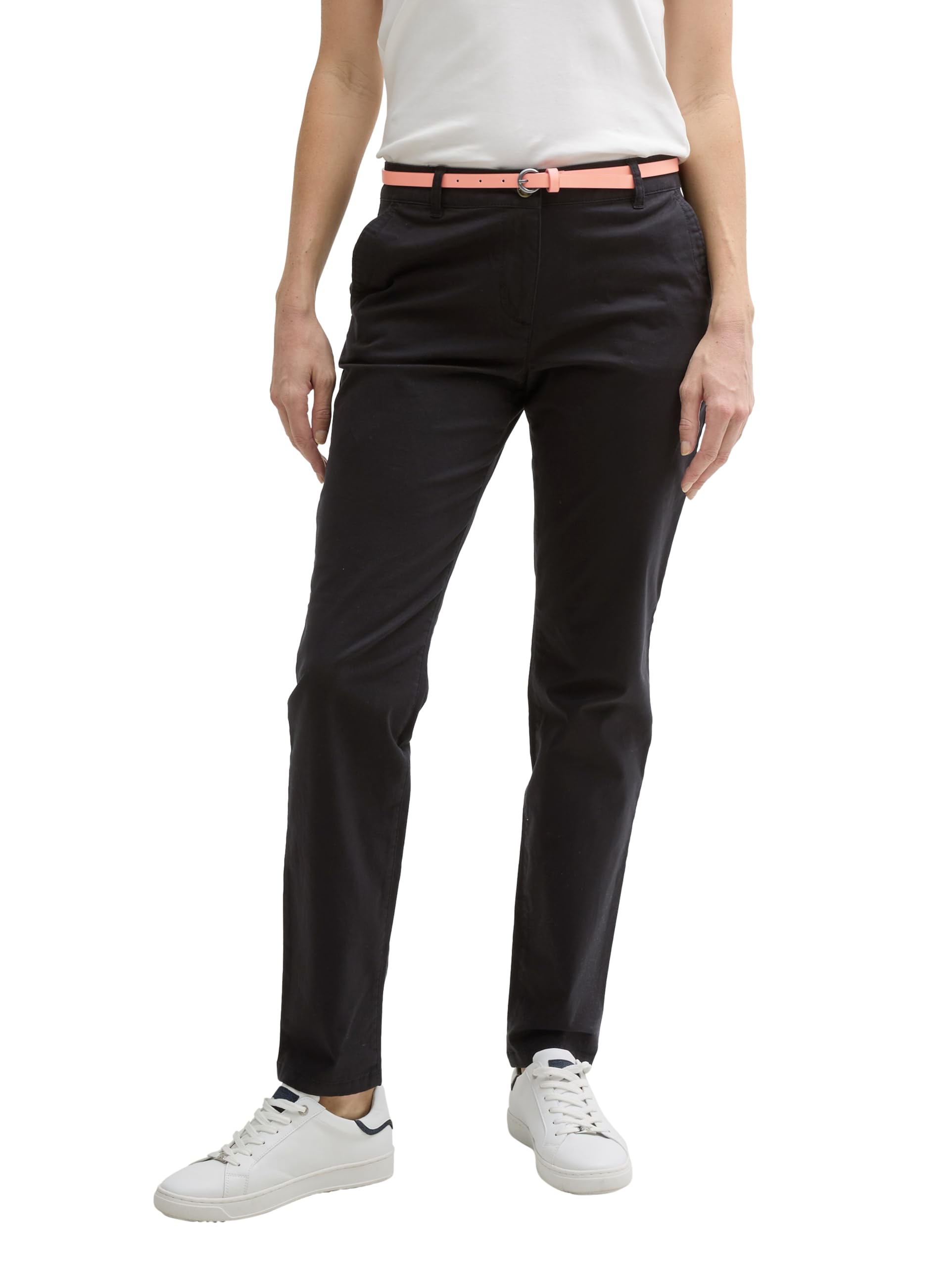 Tom Tailor Damen Slim Chino Hose mit Gürtel