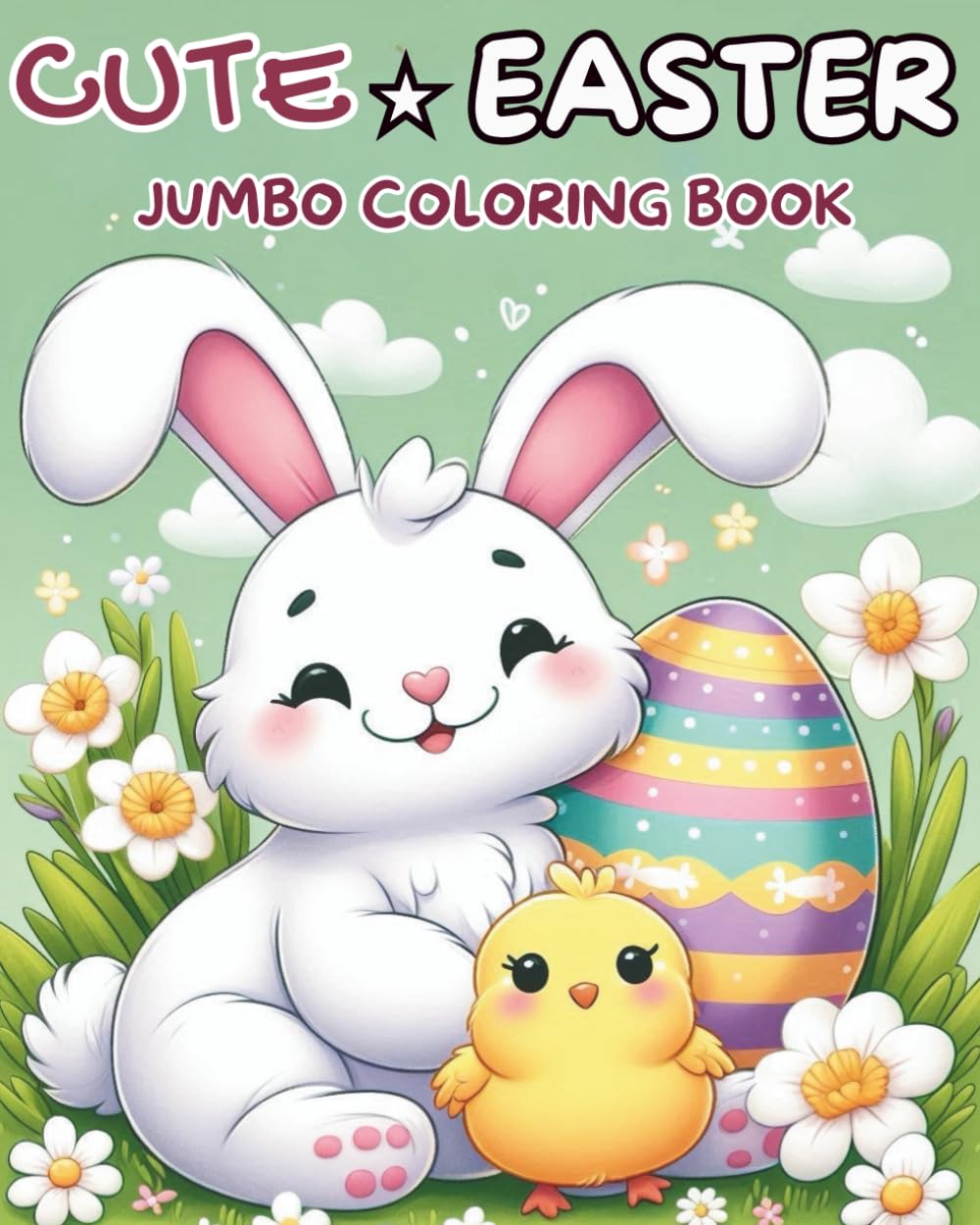 Cute Easter Jumbo Coloring Book