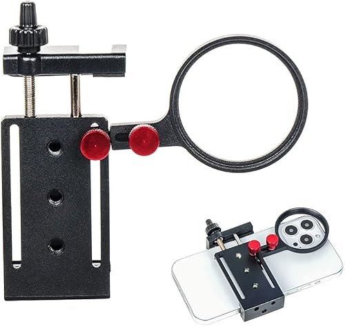 Came-TV - Soporte de trípode de aluminio para teléfono con adaptador de 2.047 in para filtro y lente con soporte de zapata fría, abrazadera