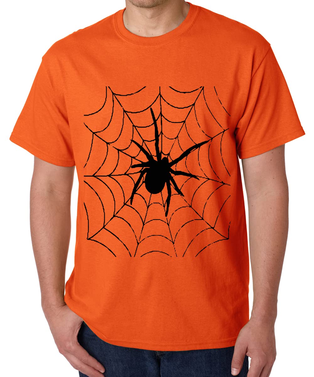 Caseria Men's Round Neck Cotton Half Sleeved T-Shirt with Printed Graphics - Spider