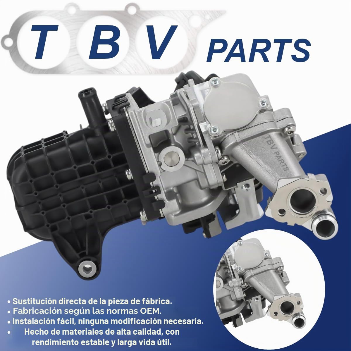 Enfriador Con Valvula EGR 2.0HDI 9807593080 9801705280 1861749 2267338 DS7Q9D475DA DS7Q9D475DB DSZQ9D475DA 717720158 Enfriador gases de escape