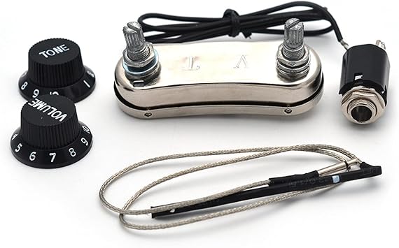 Pickup Kit Acoustic Guitar Passive EQ Preamp Piezoelectric Pickup
