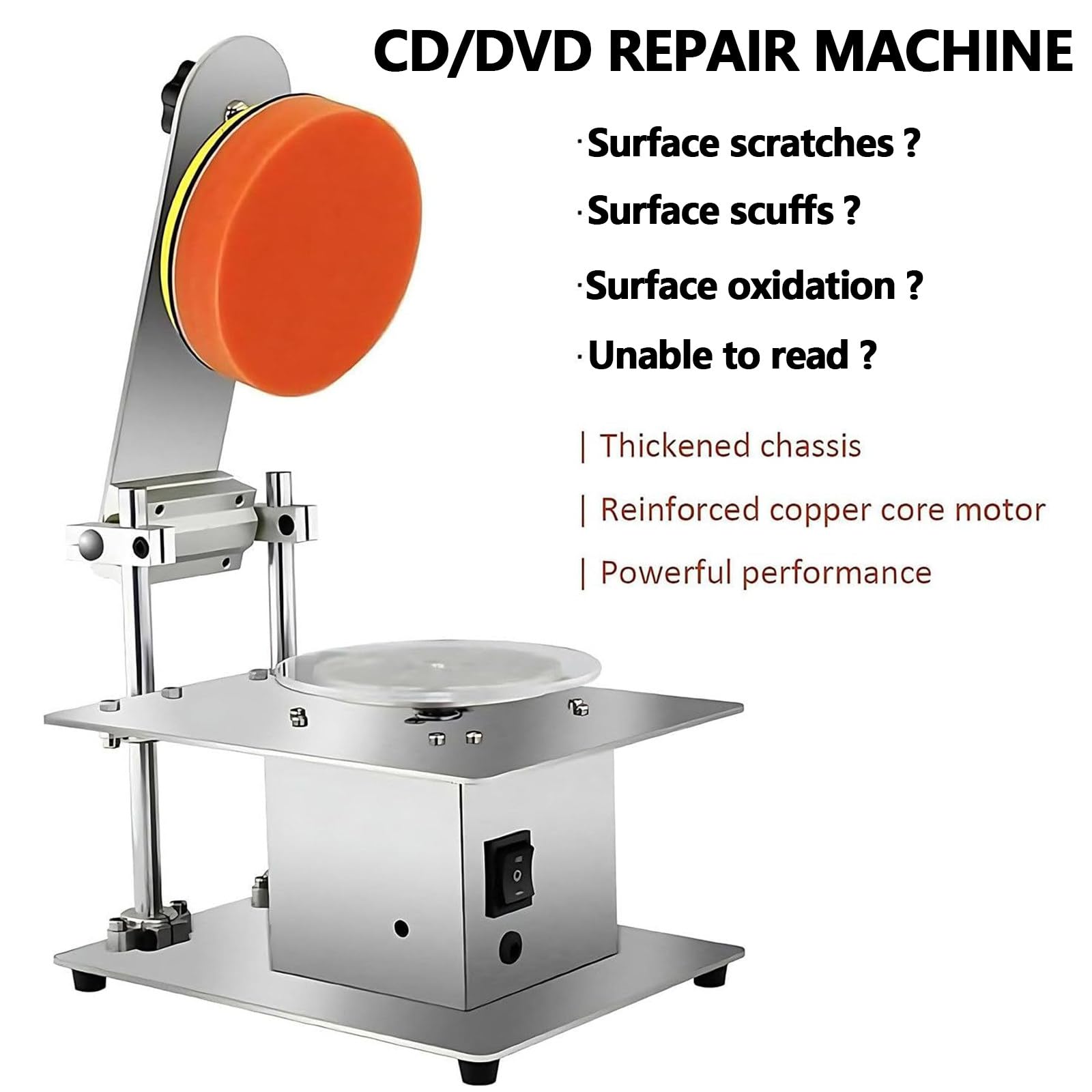 CD DVD Scratch Repair Machine, Restores Scratched Discs, Fix Oxidation, High Success Rate, Spart Zeit für die Datenwiederherstellung