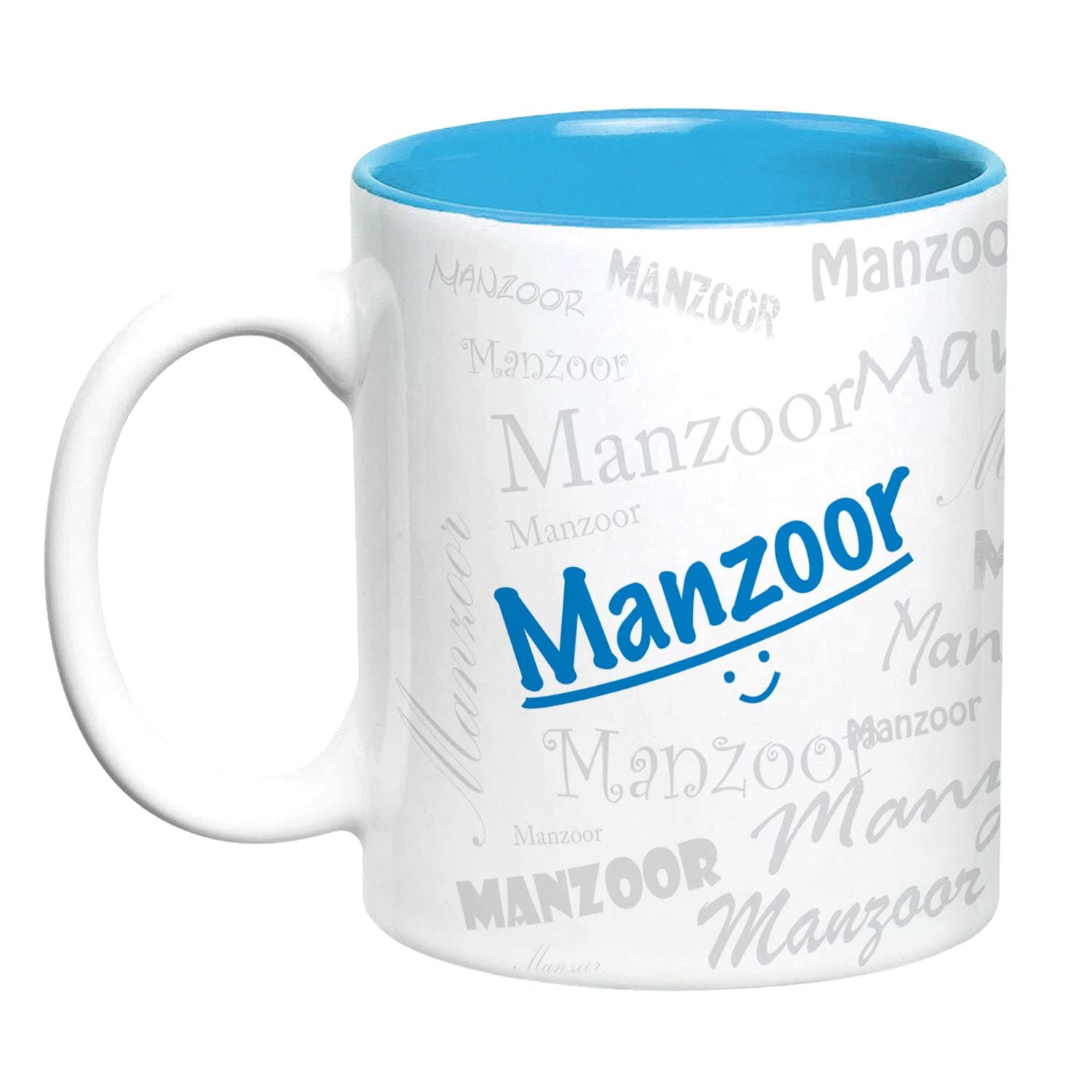 Hot Muggs Me Graffiti Mug - Manzoor Personalised Name Ceramic, 315ml, 1 Unit