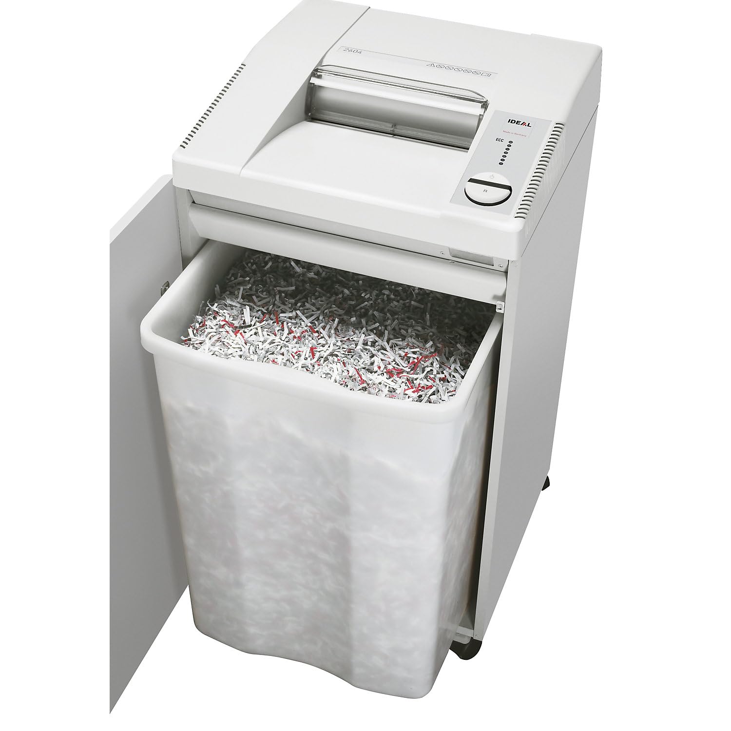 Ideal 2604 CC / 2 x 15 mm Cross shredding White - Niszczarki papieru (Cross shredding, 26 cm, 100 L, 2 x 15,80 mm/min, 17 arkuszy)