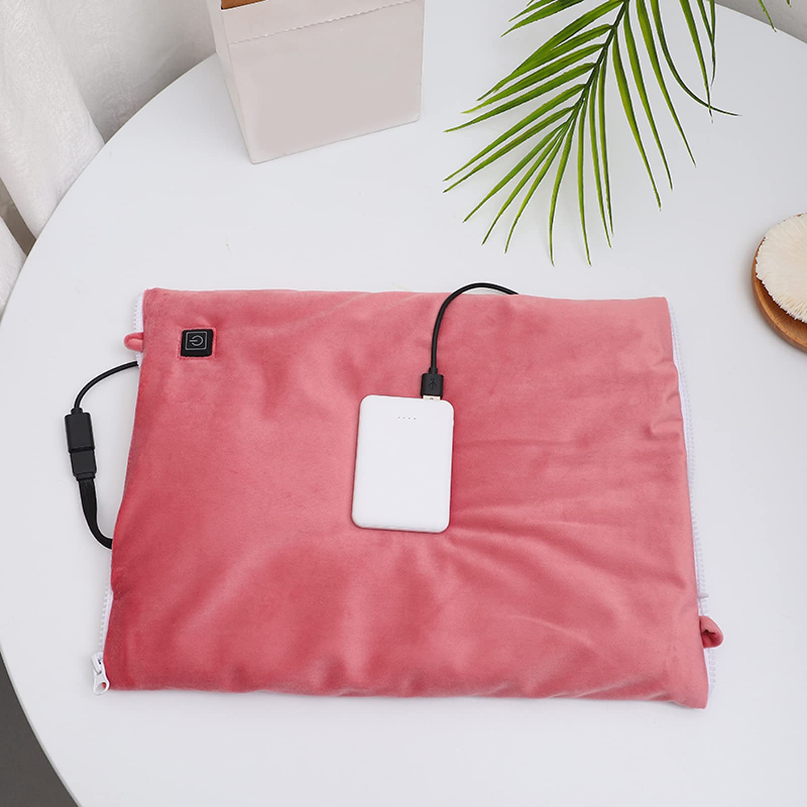 Manguito de Mano con calefacción eléctrica Almohadilla de calefacción eléctrica USB Ajustable Bolsa de Calentador de Manos Bolsa de Calentador de Manos Suave de Terciopelo Multiusos Cojín de Asiento