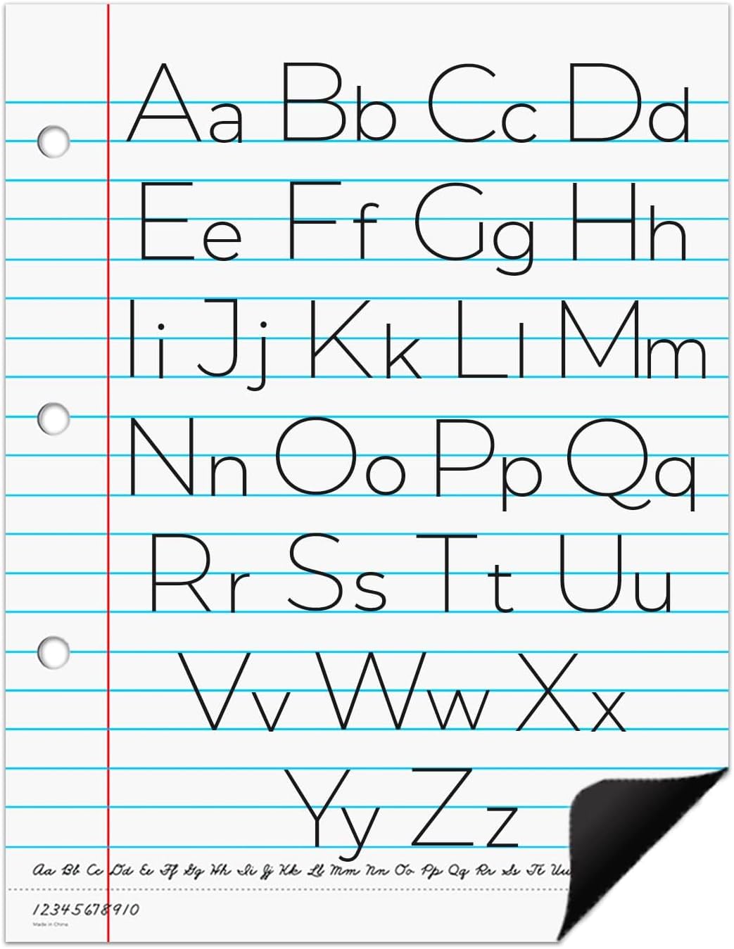 Simply Magic Jumbo Magnetic Notebook - Dry Erase Lined Paper for Classroom, Whiteboard, 23x17