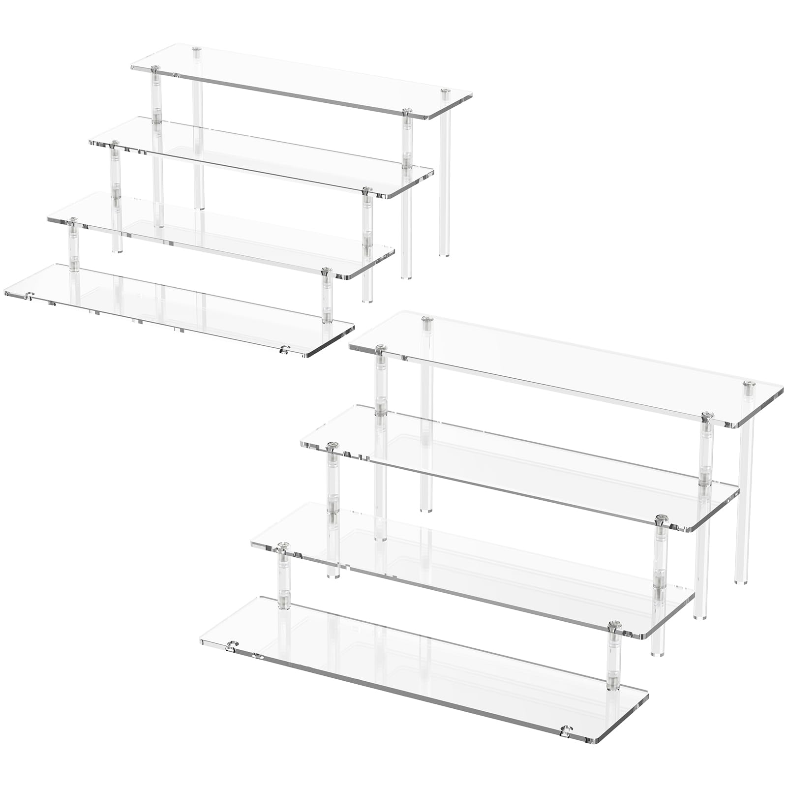Photo 1 of 4 Tier Acrylic Display Risers, Clear Perfume Organizer, Cupcake Stand