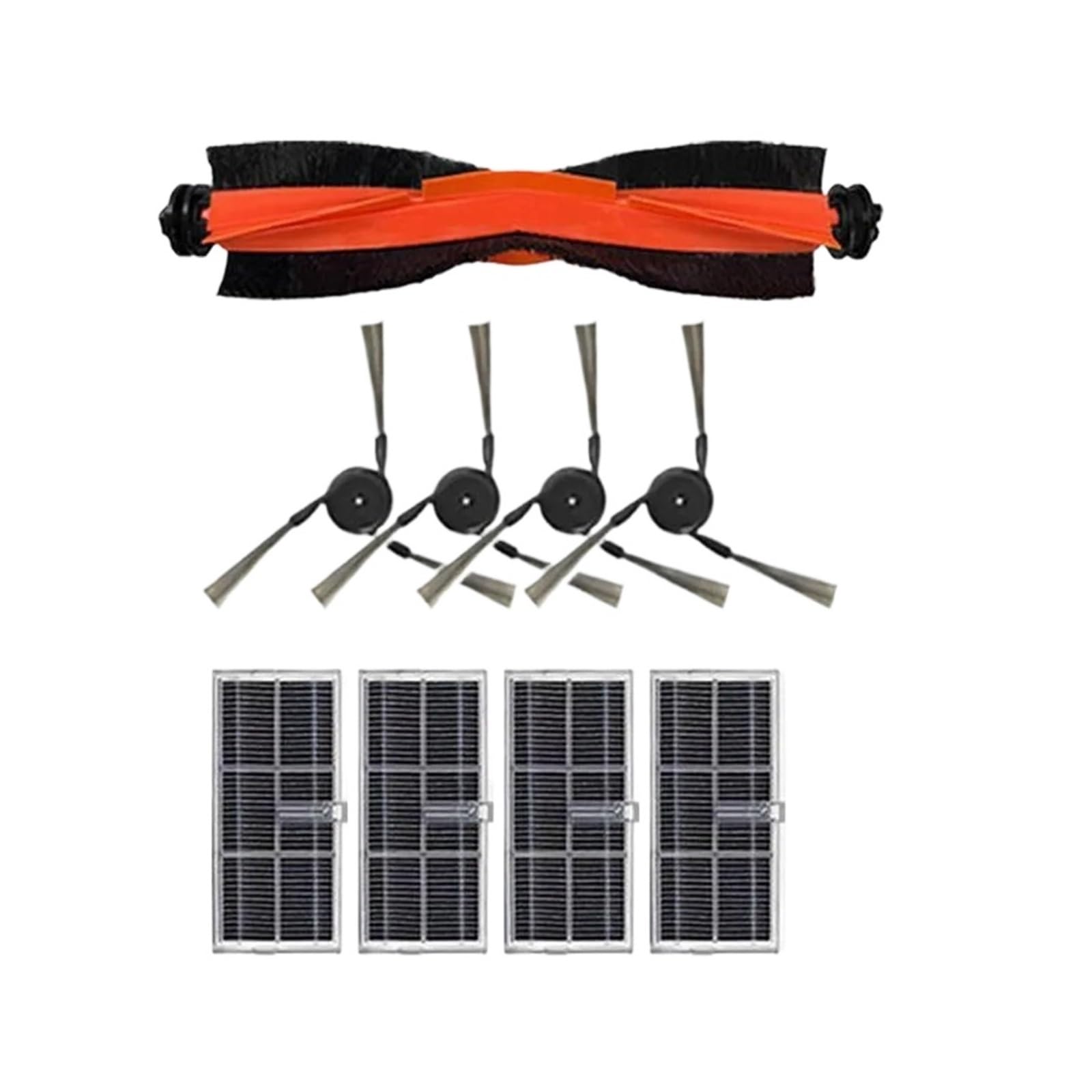 Main Brush Side Brushes with Filters,Compatible for Xiaomi, Compatible for Mijia,M40/D110CN Robot Vacuum Cleaner Home Cleaning Tools Replacement Kit