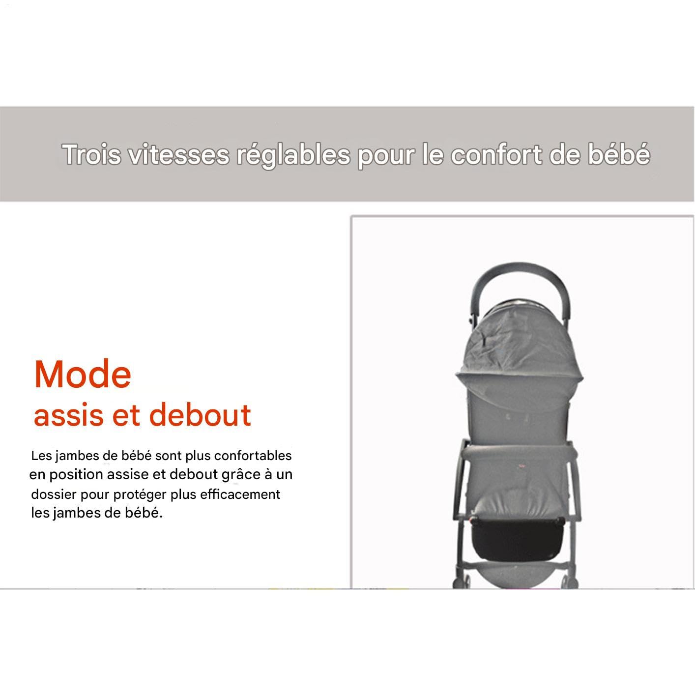 Repose-Pieds Allongé Pour Poussette, Accessoire d'Extension Réglable Pour Soutien Des Pieds, Support Ergonomique Pour Marche Confortable