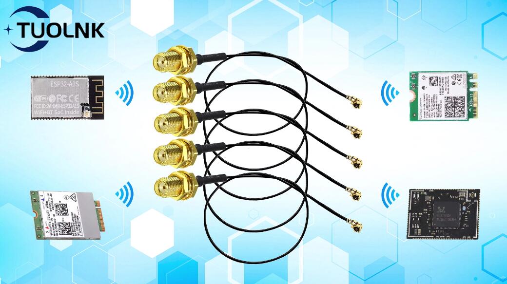 TUOLNK Câble Coaxial SMA Vers U.fl IPX SMA Femelle à Angle Droit