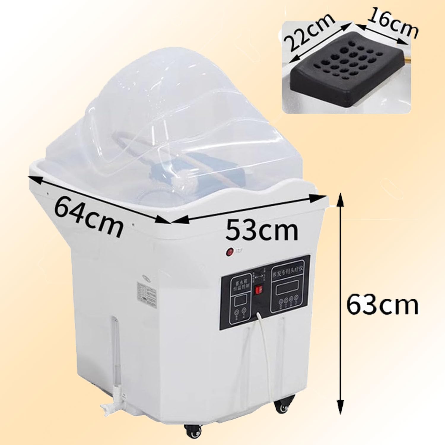 Generisch Japanische Head-Spa-Ausrüstung Head Spa Geräte mit 60l Wassertank Thermostatische Shampoo-Becken Wasserzirkulation Mobiles Geeignet für Head Spas und Friseursalons