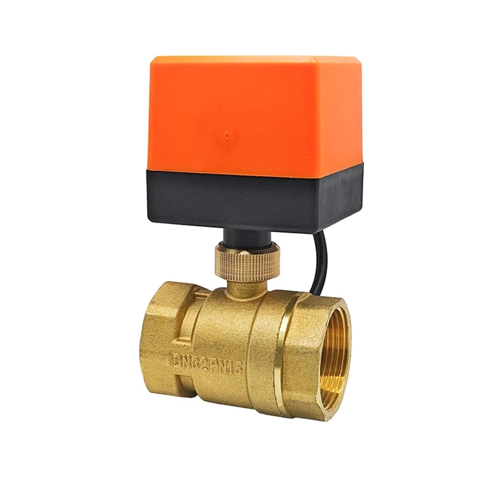 Valve motorisée Vanne à boisseau sphérique électrique 1-1/4" en laiton motorisée à deux voies for climatisation et chauffage au sol (AC 220 V, DC 24 V, DC 12 V, AC 24 V)(12VDC)