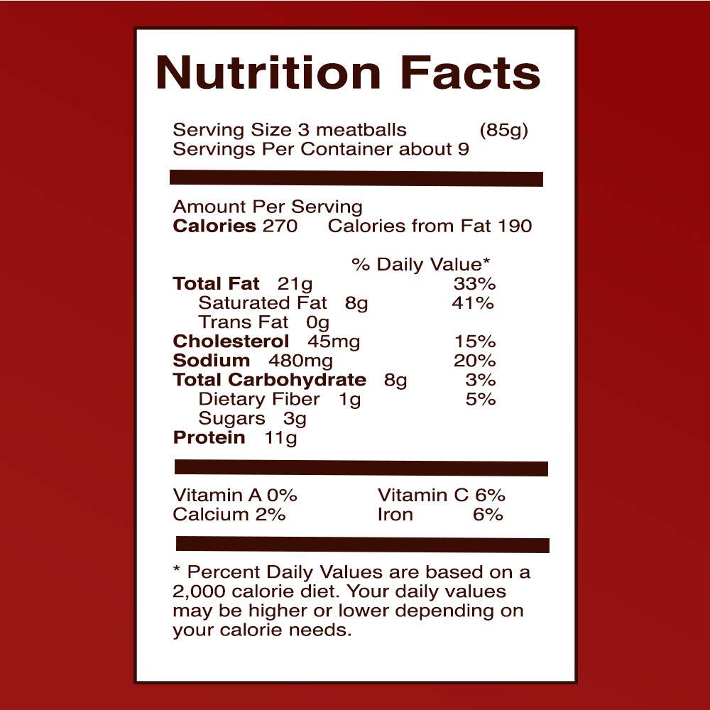 Farm Rich Italian Style Meatballs Made with Beef Pork and Authentic Bread Crumb Recipe Fully Cooked Frozen 26 — view 9