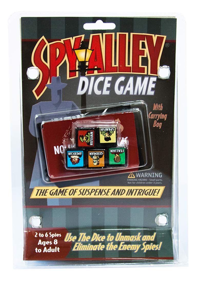 Spy Alley Dice Game - Quick and Easy Travel Dice Game. Hidden Identity Guessing Game for Kids and Adults.