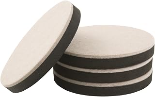 SuperSliders Felt Heavy Furniture Reusable Movers for Hard Surfaces (4 Pieces) - 5" Round