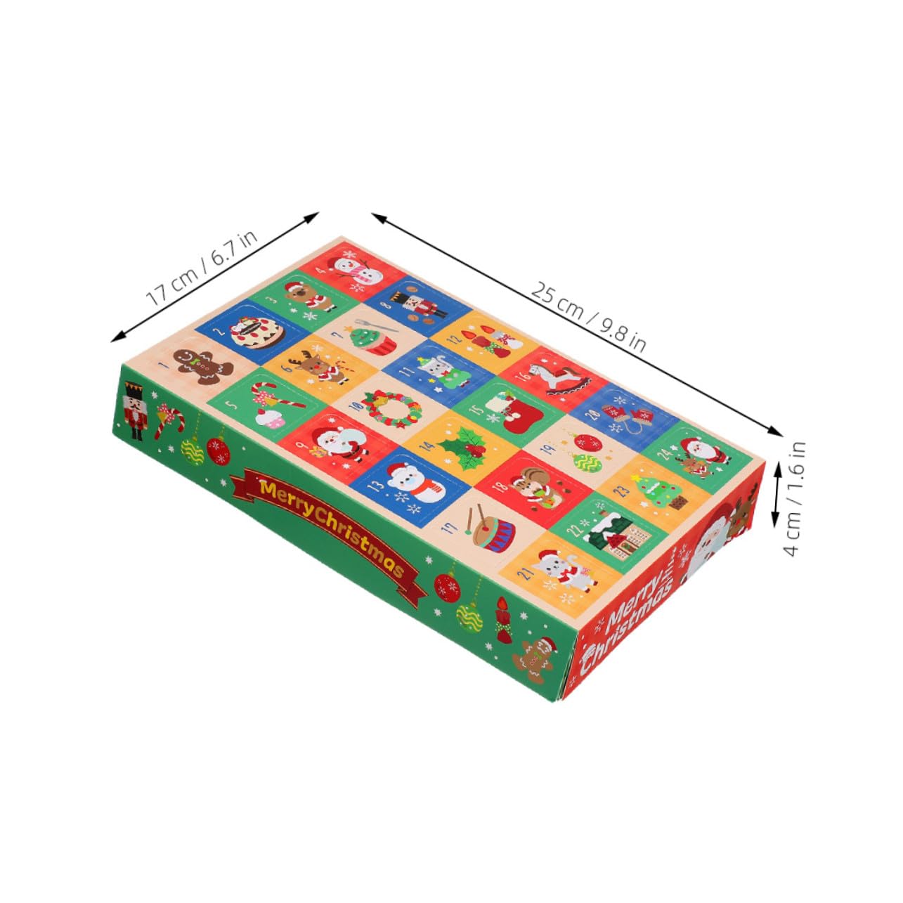 VILLFUL 15 Piezas Caja Calendario de Adviento Navideño de Papel Ligero Compartimentos Vacíos para Dulces y Regalos DIY para Actividades Familiares y Decoración Festiva
