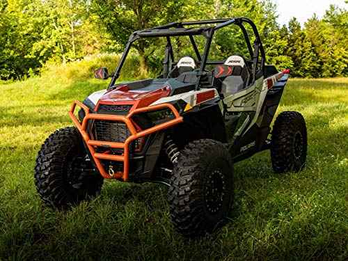 Superatv Front Bumper For Polaris Rzr 900 (See Fitment) - Orange - Made Of Heavy Duty Steel Tubing - Cnc Machined End Caps For Protection And Style - Protects Entire Front End - Bolt-On Install #TOP5