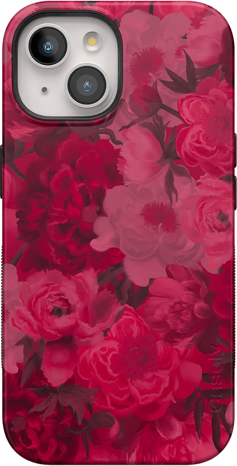 Casely iPhone 15 Plus Case | Romance Novel | Moody Floral | Compatible with MagSafe | Bold Protective Design