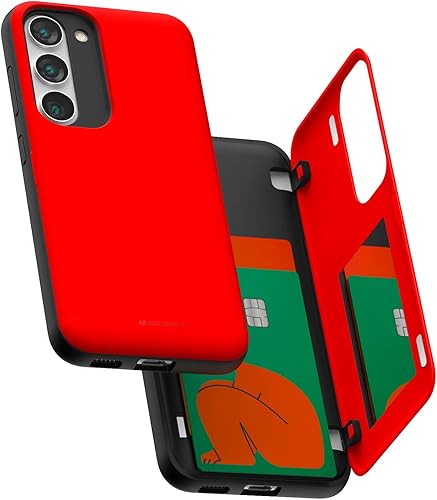 Miniatura 549 de GOOSPERY Parachoques magnético para puerta compatible con Galaxy S23, tarjetero tipo cartera, cierre automático, protección de doble capa resistente