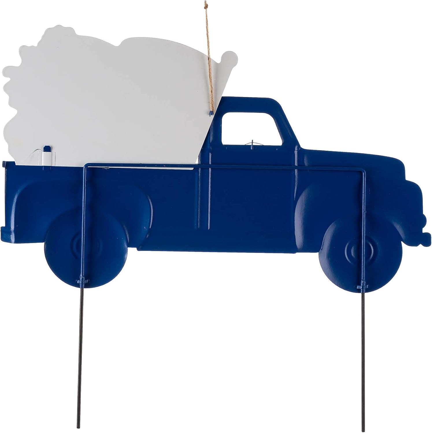 Glitzhome 23.75" H Metal Truck Patriotic Garden Yard Signs with Stake, 4th of July Welcome American Holiday Wall Outdoor Backyard Party Patriot's Day Decon